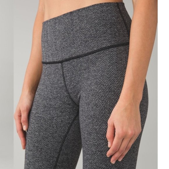 lululemon athletica Pants - Lululemon Gray Herringbone leggings. 10